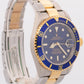 UNPOLISHED PAPERS Rolex Submariner 40mm BLUE 18K Steel GOLD BUCKLE 16613 BOX
