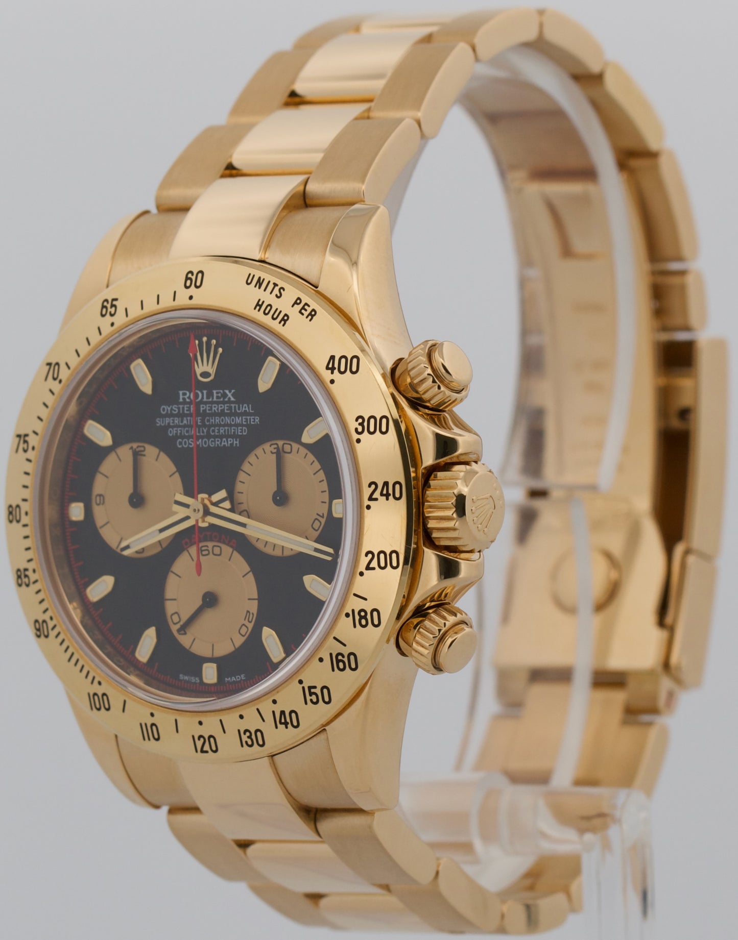 2010 PAPERS Rolex Daytona Cosmograph NEWMAN Black 18K Gold 40mm 116528 BOX