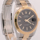 2017 PAPERS Rolex DateJust 41 BLACK 18K Gold Steel OYSTER Fluted 41mm 126333 BOX
