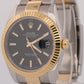2017 PAPERS Rolex DateJust 41 BLACK 18K Gold Steel OYSTER Fluted 41mm 126333 BOX