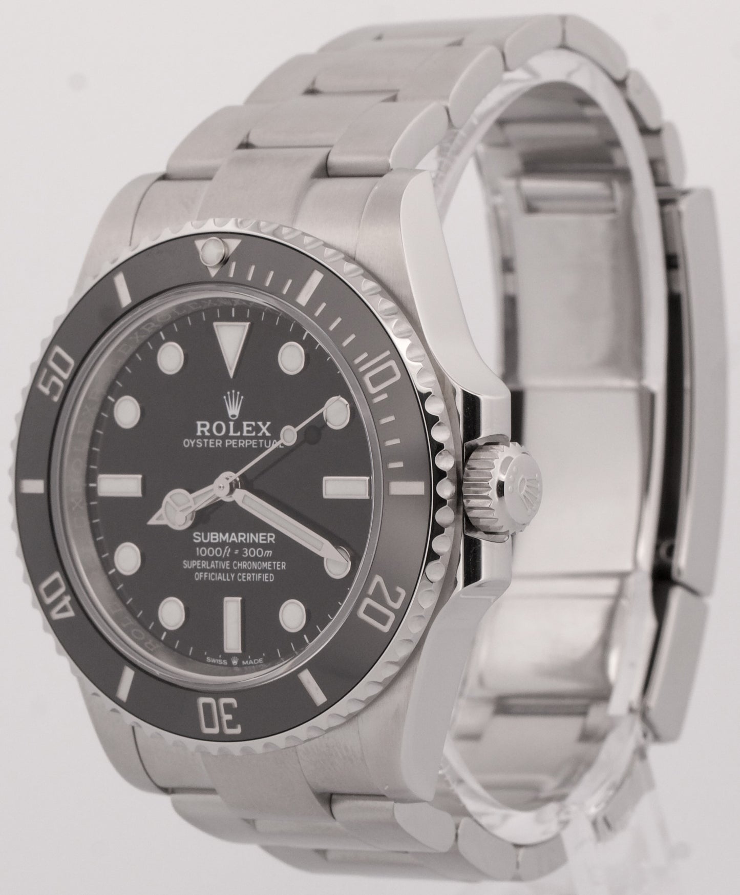2022 PAPERS Rolex Submariner No-Date BLACK Steel 41mm 124060 LN Watch BOX