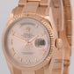 Rolex Day-Date Pink SUNDUST Roman 18k Rose Gold Fluted OYSTER 36mm 118235 Watch