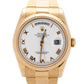 Rolex Day-Date President White 18K Yellow Gold Roman Fluted 36mm 118238 Watch