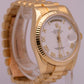 Rolex Day-Date President White 18K Yellow Gold Roman Fluted 36mm 118238 Watch