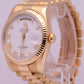 Rolex Day-Date President White 18K Yellow Gold Roman Fluted 36mm 118238 Watch