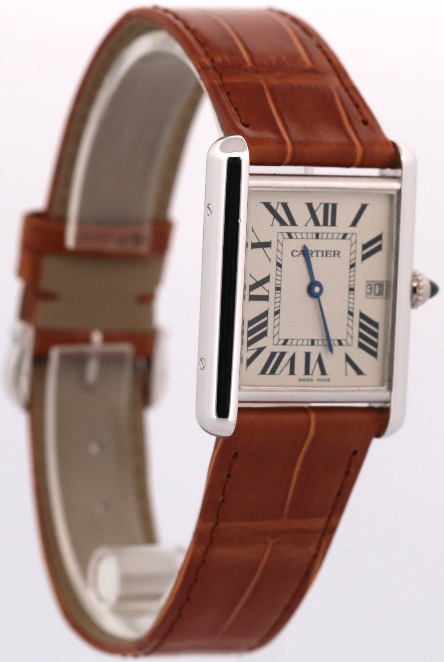 2026 SERVICE Cartier Tank Louis 23mm x 30mm 18K White Gold Leather 2678 W1540956