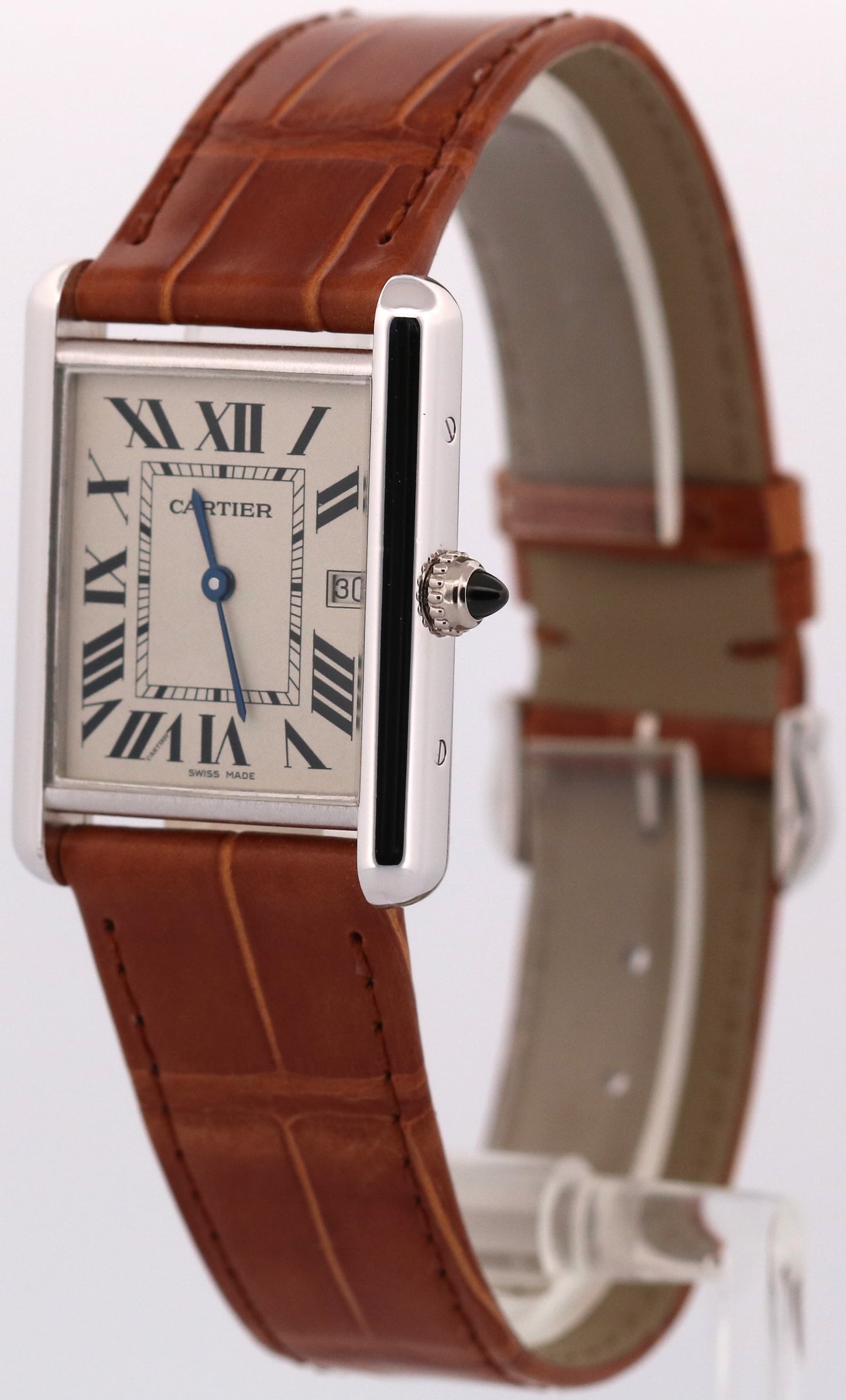 2026 SERVICE Cartier Tank Louis 23mm x 30mm 18K White Gold Leather 2678 W1540956