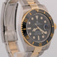 2014 PAPERS Rolex Submariner BLACK 40mm Ceramic 18K Gold Steel 116613 LN BOX