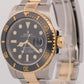 2014 PAPERS Rolex Submariner BLACK 40mm Ceramic 18K Gold Steel 116613 LN BOX