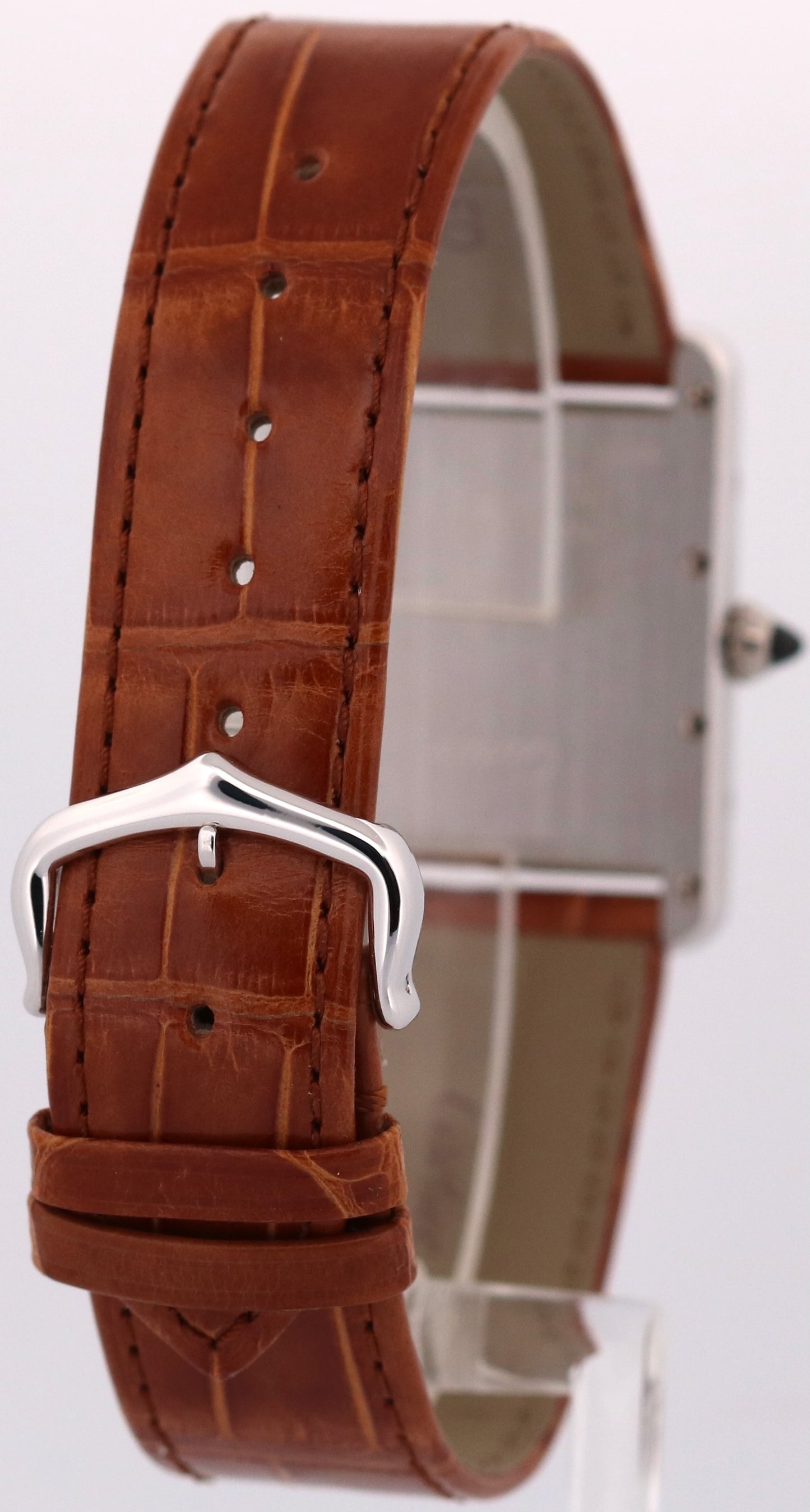 2026 SERVICE Cartier Tank Louis 23mm x 30mm 18K White Gold Leather 2678 W1540956