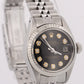 Ladies Rolex DateJust 26mm BLACK DIAMOND Stainless Steel JUBILEE Watch 6916