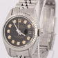 Ladies Rolex DateJust 26mm BLACK DIAMOND Stainless Steel JUBILEE Watch 6916