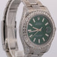 Rolex DateJust II GREEN PAVE DIAMOND Stainless Steel 41mm 116334 Oyster Watch