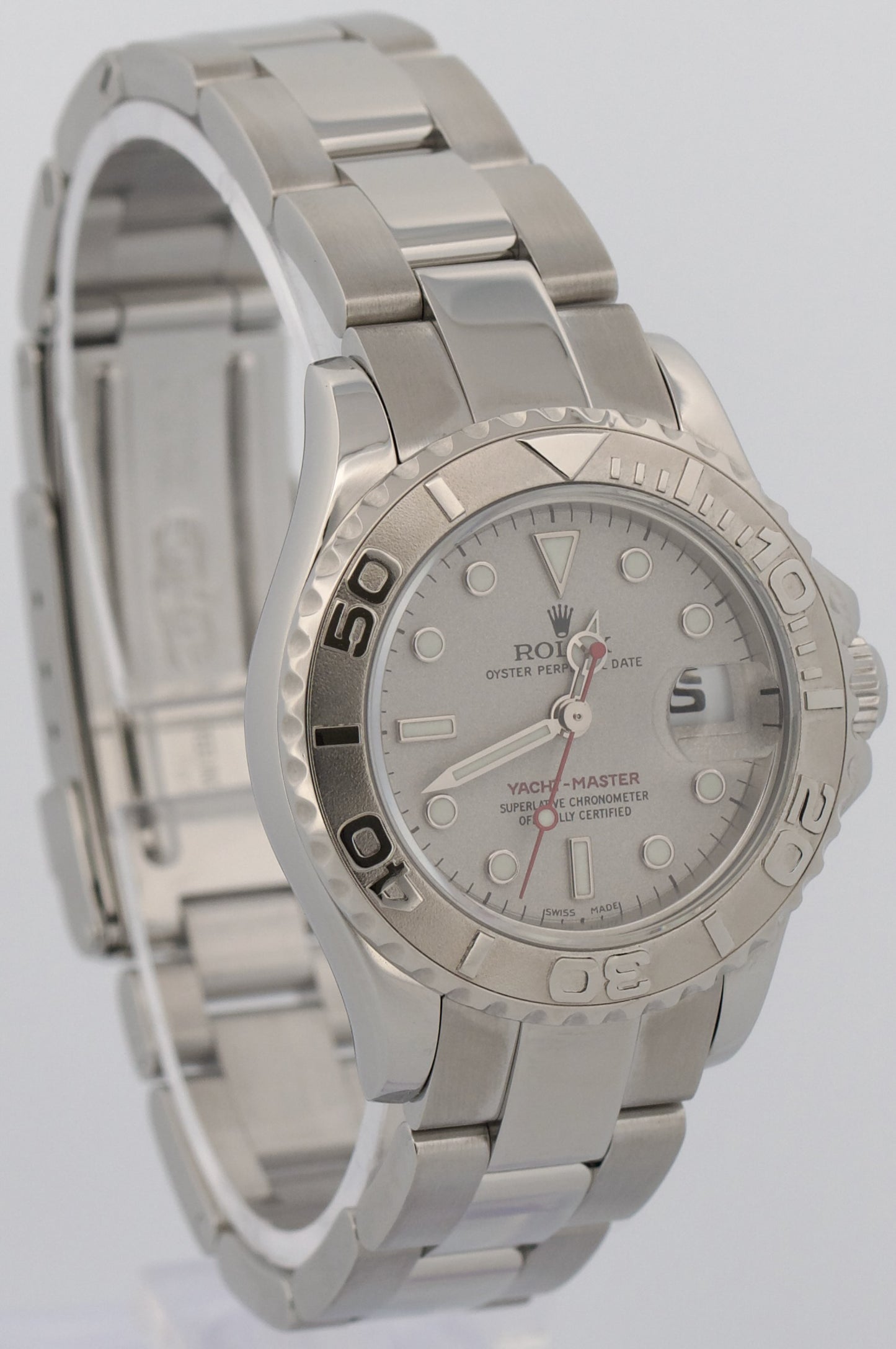 Ladies Rolex Yacht-Master Stainless Steel PLATINUM 29mm Date Watch 169622