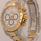 1997 Rolex Daytona Cosmograph WHITE ARABIC 18K Gold Two-Tone Steel Watch 16523
