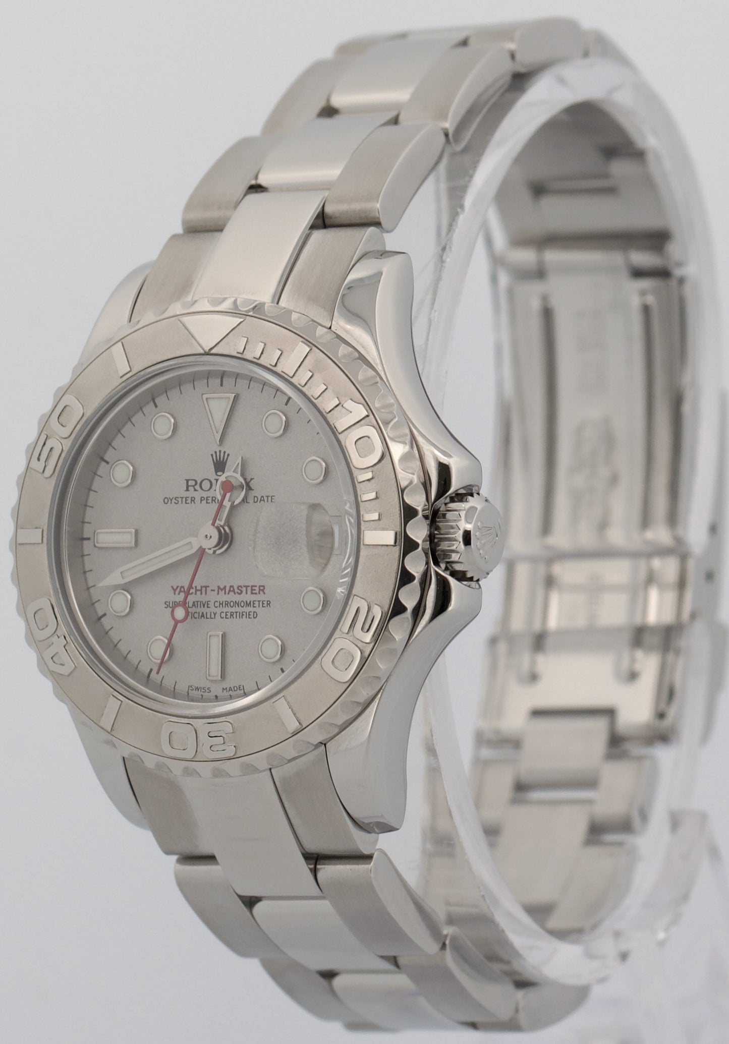 Ladies Rolex Yacht-Master Stainless Steel PLATINUM 29mm Date Watch 169622