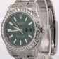 Rolex DateJust II GREEN PAVE DIAMOND Stainless Steel 41mm 116334 Oyster Watch