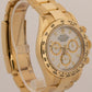 Rolex Daytona Cosmograph WHITE 40mm 18K Yellow Gold Oyster 116508 Watch BOX