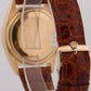 PAPERS Rolex Day-Date SILVER 18K Yellow Gold Fluted Brown Leather 36mm 18038 BOX