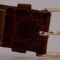 PAPERS Rolex Day-Date SILVER 18K Yellow Gold Fluted Brown Leather 36mm 18038 BOX