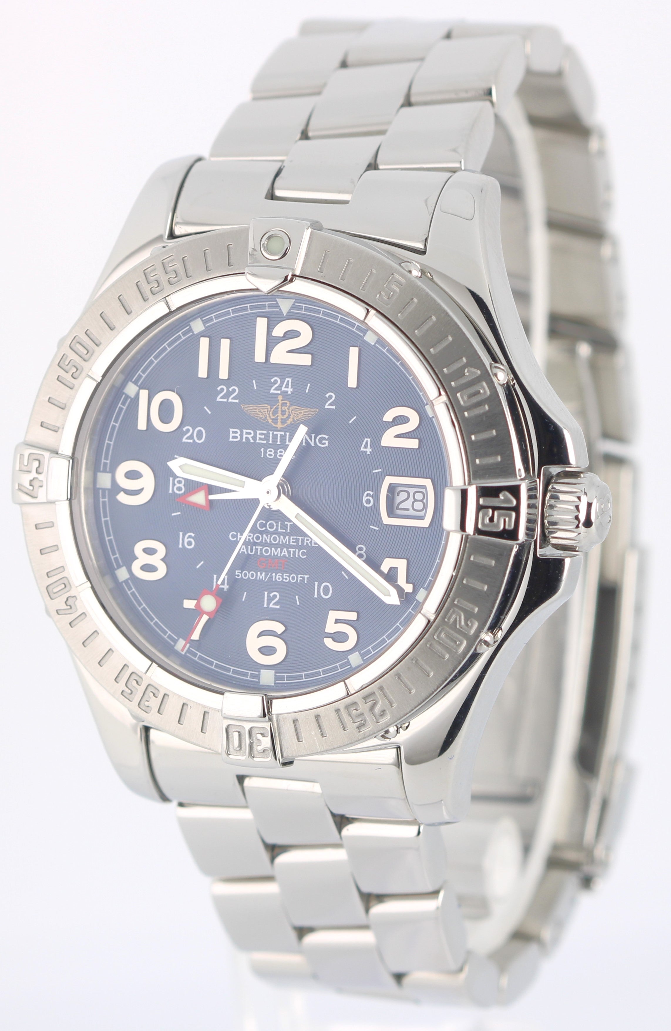 Breitling Colt GMT Stainless Steel Blue Arabic Numeral 40.50mm