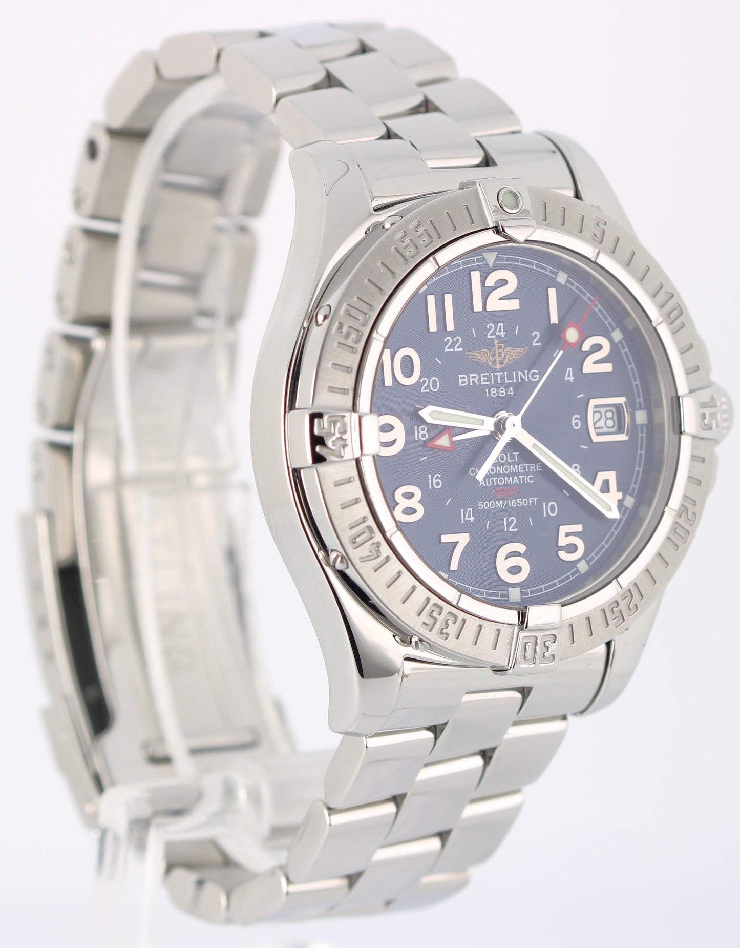 Breitling Colt GMT Stainless Steel Blue Arabic Numeral 40.50mm A32350 Watch
