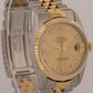 Rolex DateJust 36mm CHAMPAGNE DIAMOND 18K Yellow Gold Steel JUBILEE Watch 16233