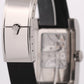 Rolex Cellini Prince SILVER ROMAN 18K White Gold Black Leather 28mm 5441/9