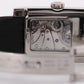 Rolex Cellini Prince SILVER ROMAN 18K White Gold Black Leather 28mm 5441/9