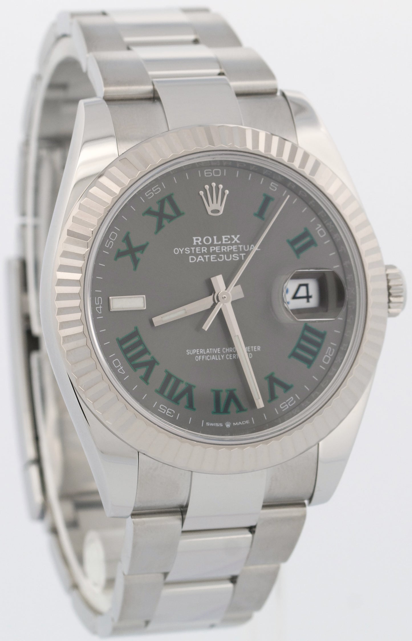 MINT 2023 Rolex DateJust 41 WIMBLEDON Rhodium 18K Gold Steel OYSTER 41mm 126334