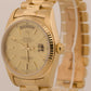 1987 Rolex Day-Date President CHAMPAGNE 18K Yellow Gold Fluted 36mm 18038 Watch