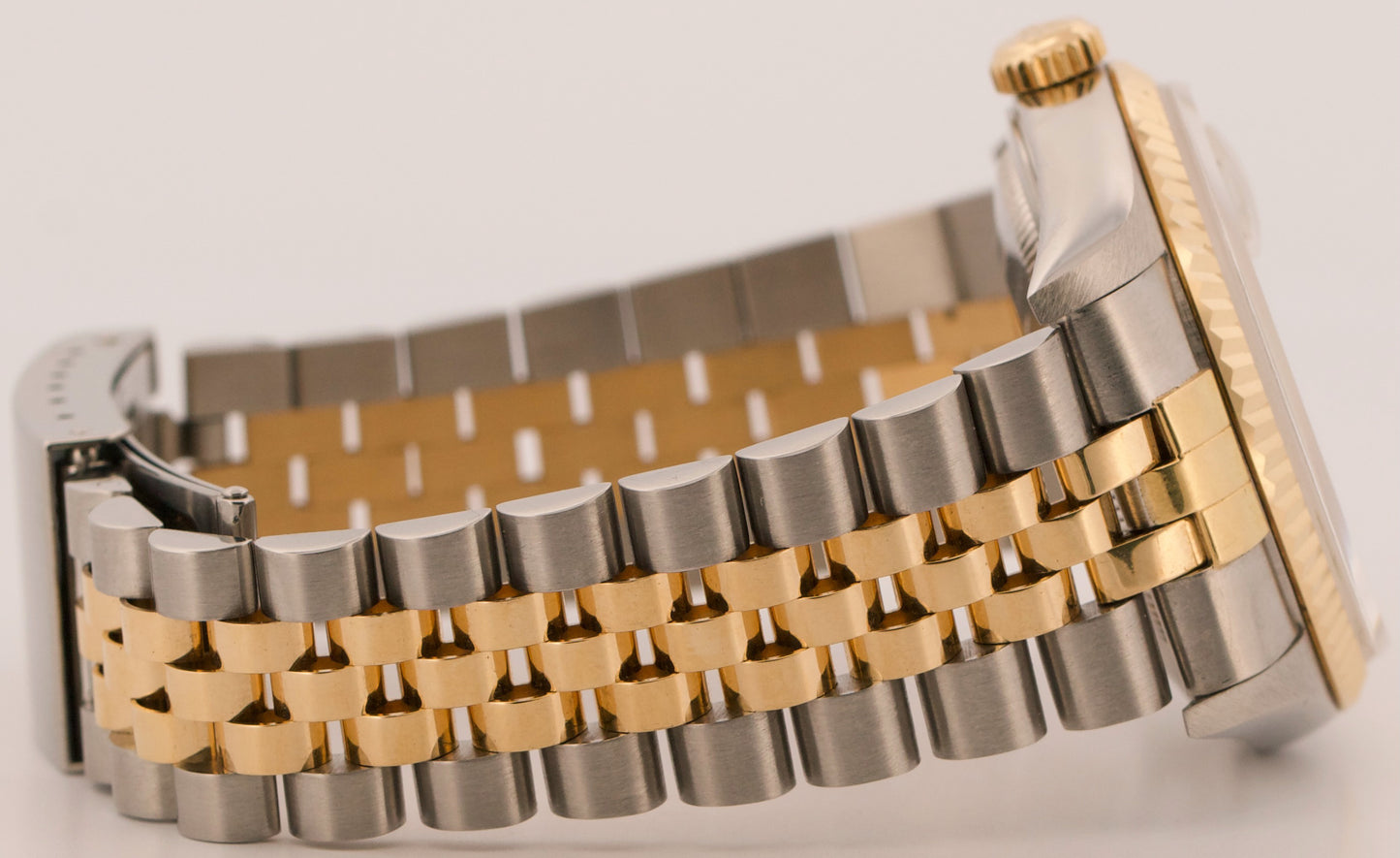 Rolex DateJust 36mm CHAMPAGNE DIAMOND 18K Yellow Gold Steel JUBILEE Watch 16233