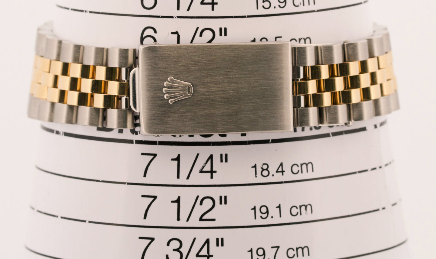 Rolex DateJust 36mm CHAMPAGNE DIAMOND 18K Yellow Gold Steel JUBILEE Watch 16233