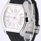 Cartier Roadster GMT XL Steel Silver Roman Numeral 42mmX48mm 2722 Textile Watch