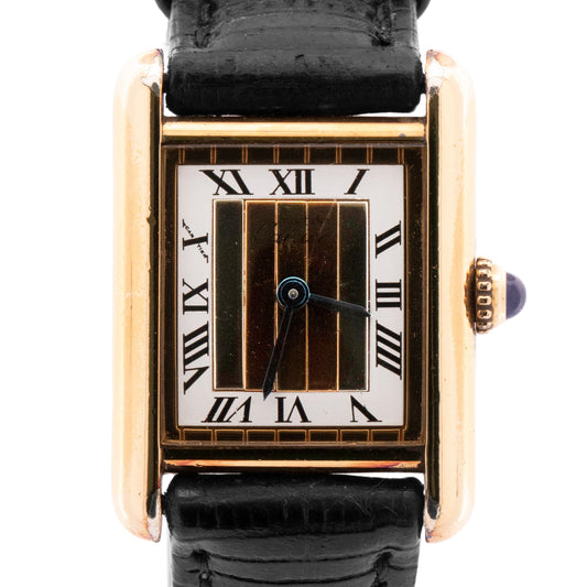 Cartier Tank Vermeil Yellow Gold Silver Trinity Quartz 24mm Watch 5057001 Watch