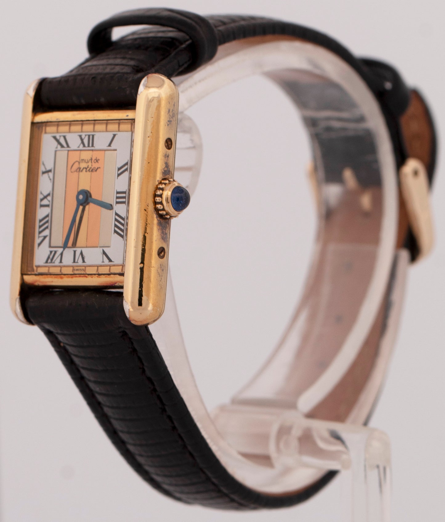 Cartier Tank Vermeil Yellow Gold Silver Trinity Quartz 24mm Watch 5057001 Watch