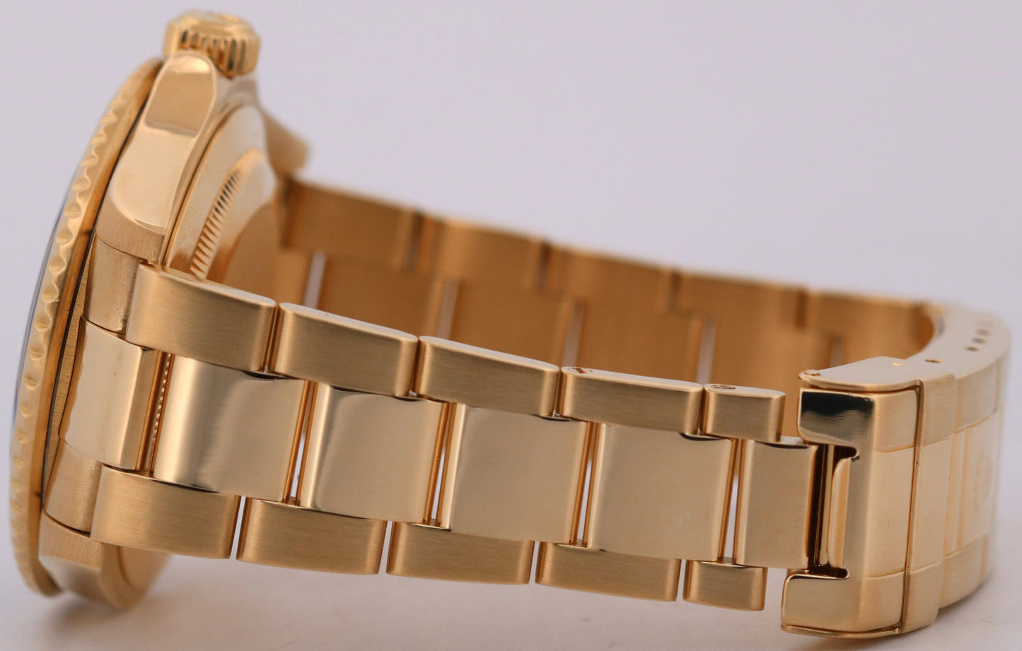 2005 PAPERS Rolex Submariner Date BLUE 18K Yellow Gold Oyster 40mm 16618 BOX