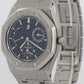 PAPERS Audemars Piguet Royal Oak Dual Time BLACK 36mm Steel 25730ST Watch BOX