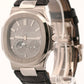 2009 PAPERS Patek Philippe Nautilus Gray Moon Phase 18K White Gold 5712G-001 BOX