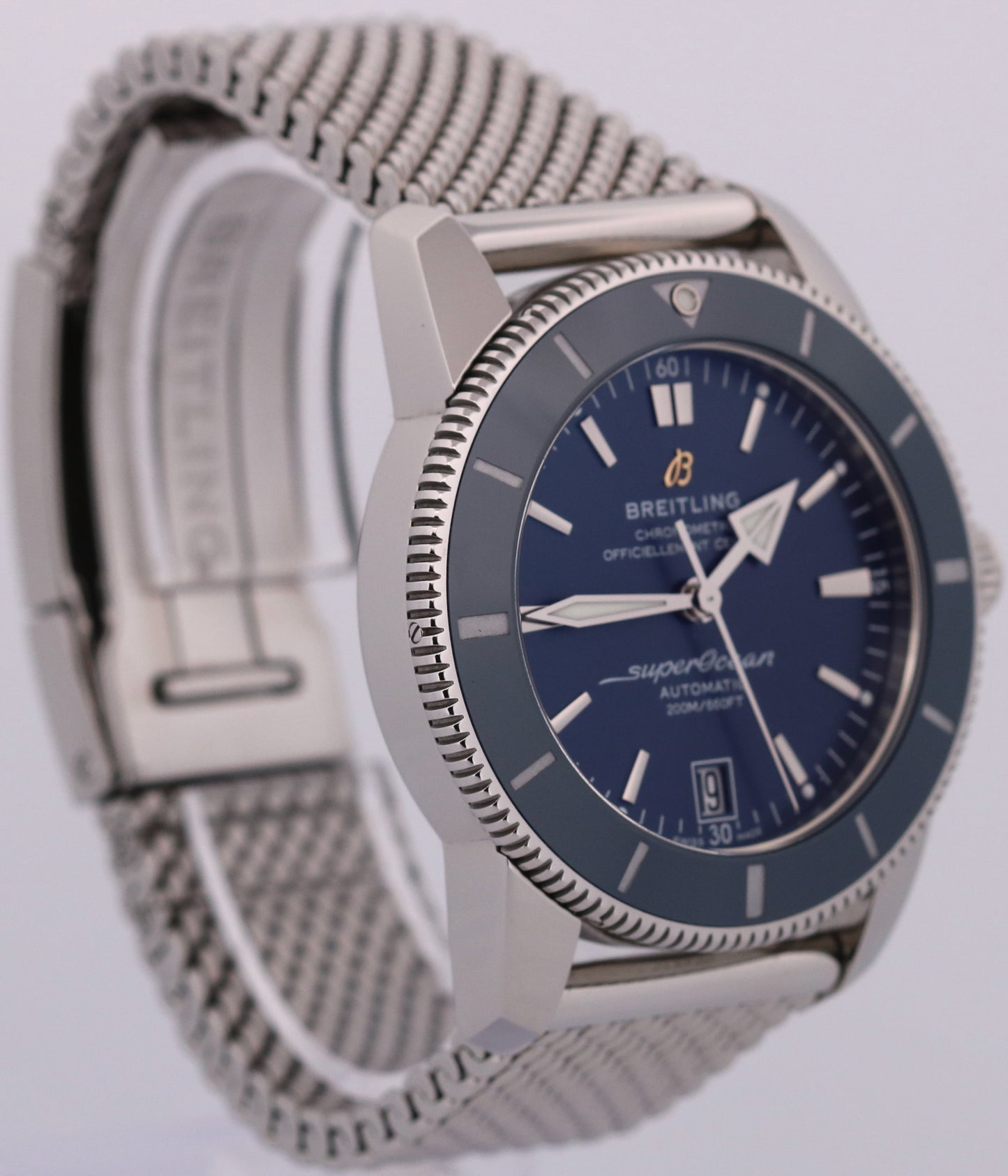 2025 PAPERS Breitling Superocean Heritage B20 BLUE Stainless 42mm AB2010 BOX