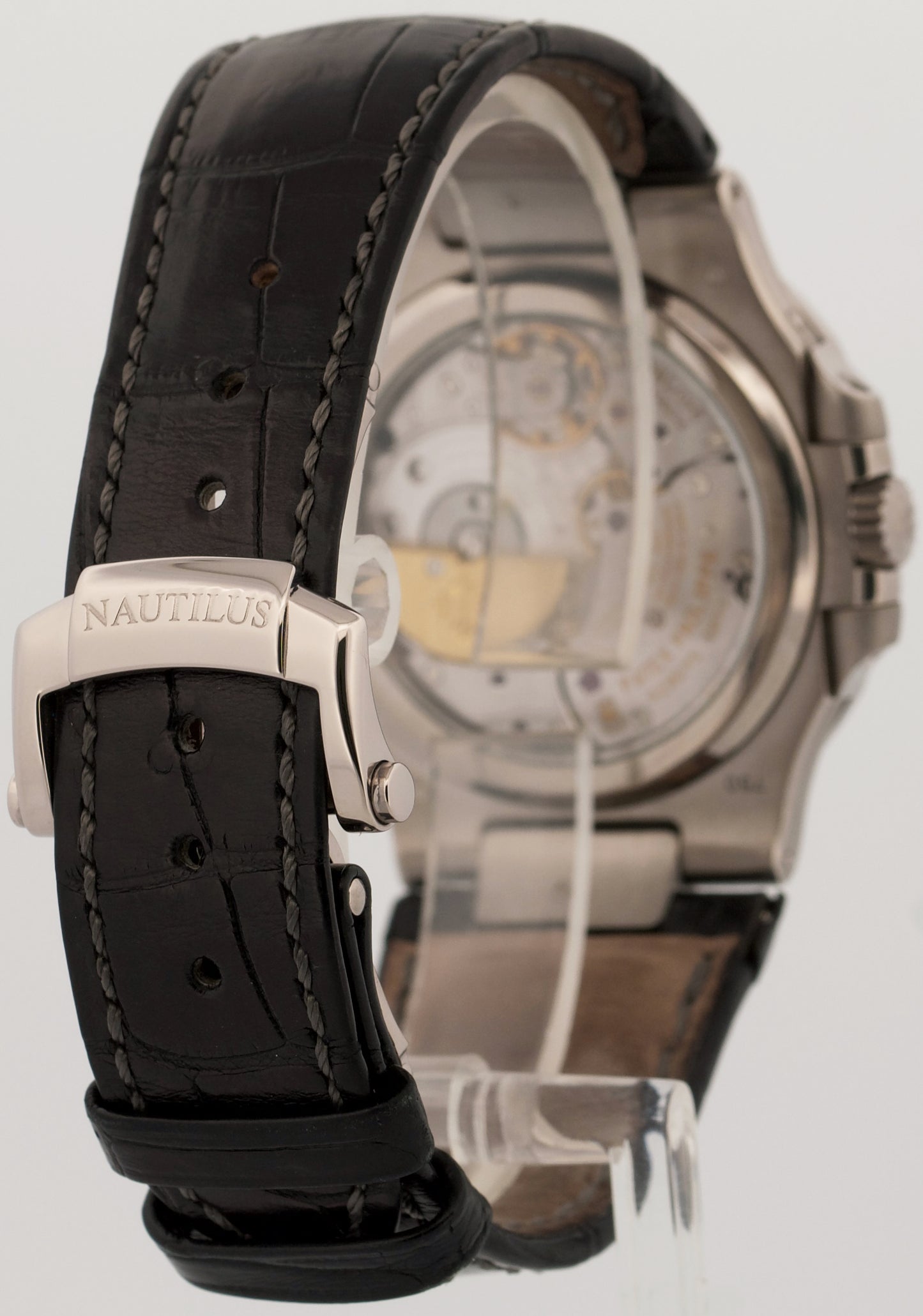 2009 PAPERS Patek Philippe Nautilus Gray Moon Phase 18K White Gold 5712G-001 BOX