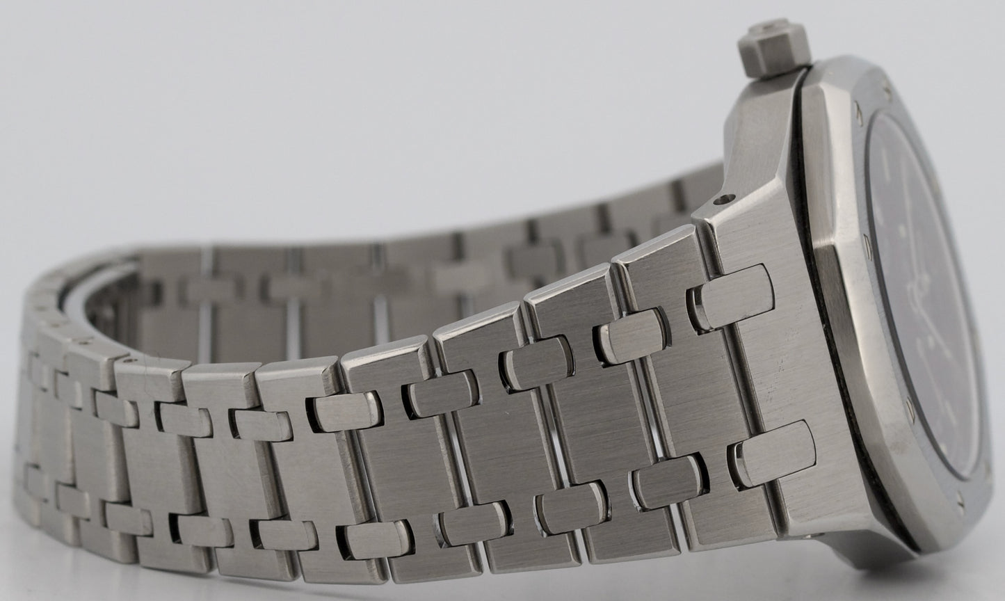 PAPERS Audemars Piguet Royal Oak Dual Time BLACK 36mm Steel 25730ST Watch BOX