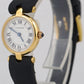 Cartier Mini Vendome 18K Yellow Gold WHITE Quartz 27mm x 19mm 866010 Watch