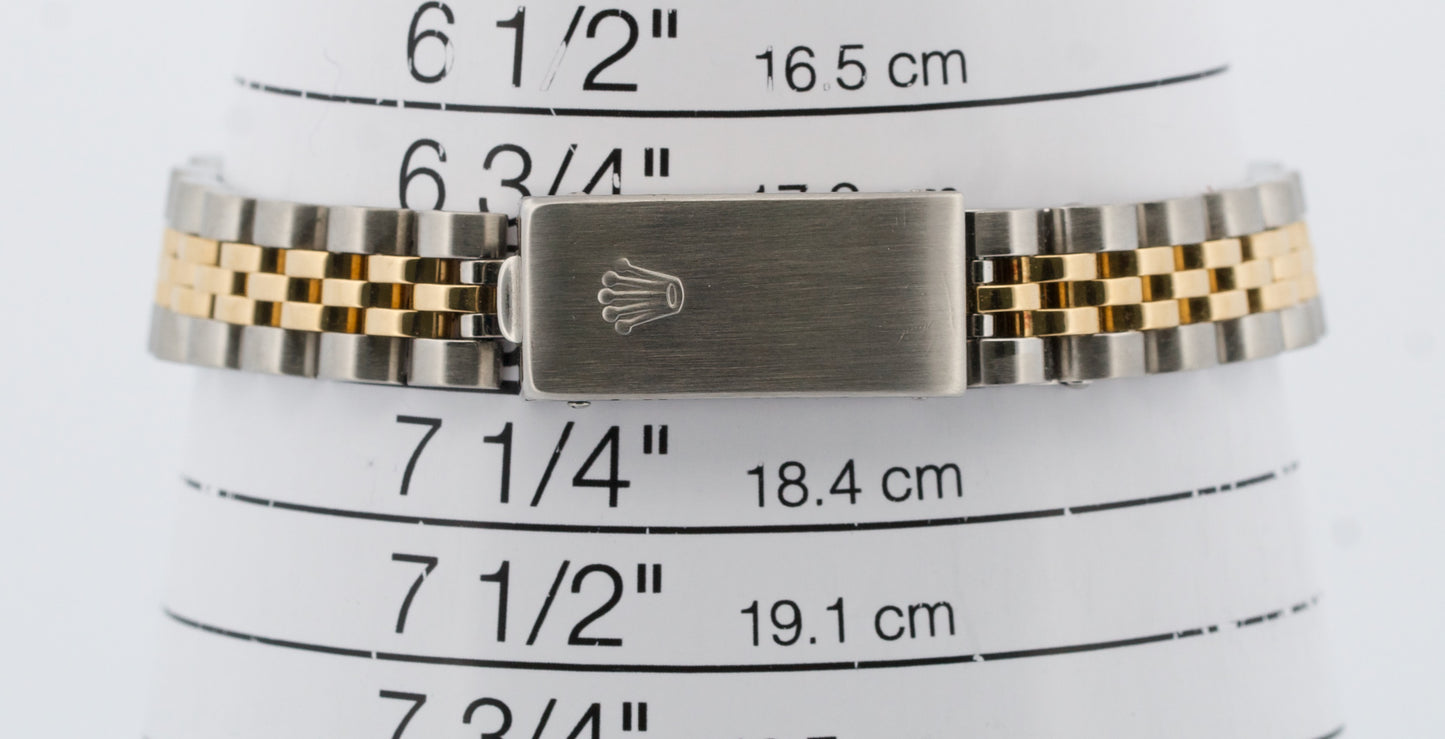 Rolex Oyster Perpetual 24mm CHAMPAGNE DIAMOND 18K Gold Steel JUBILEE 76193 Watch