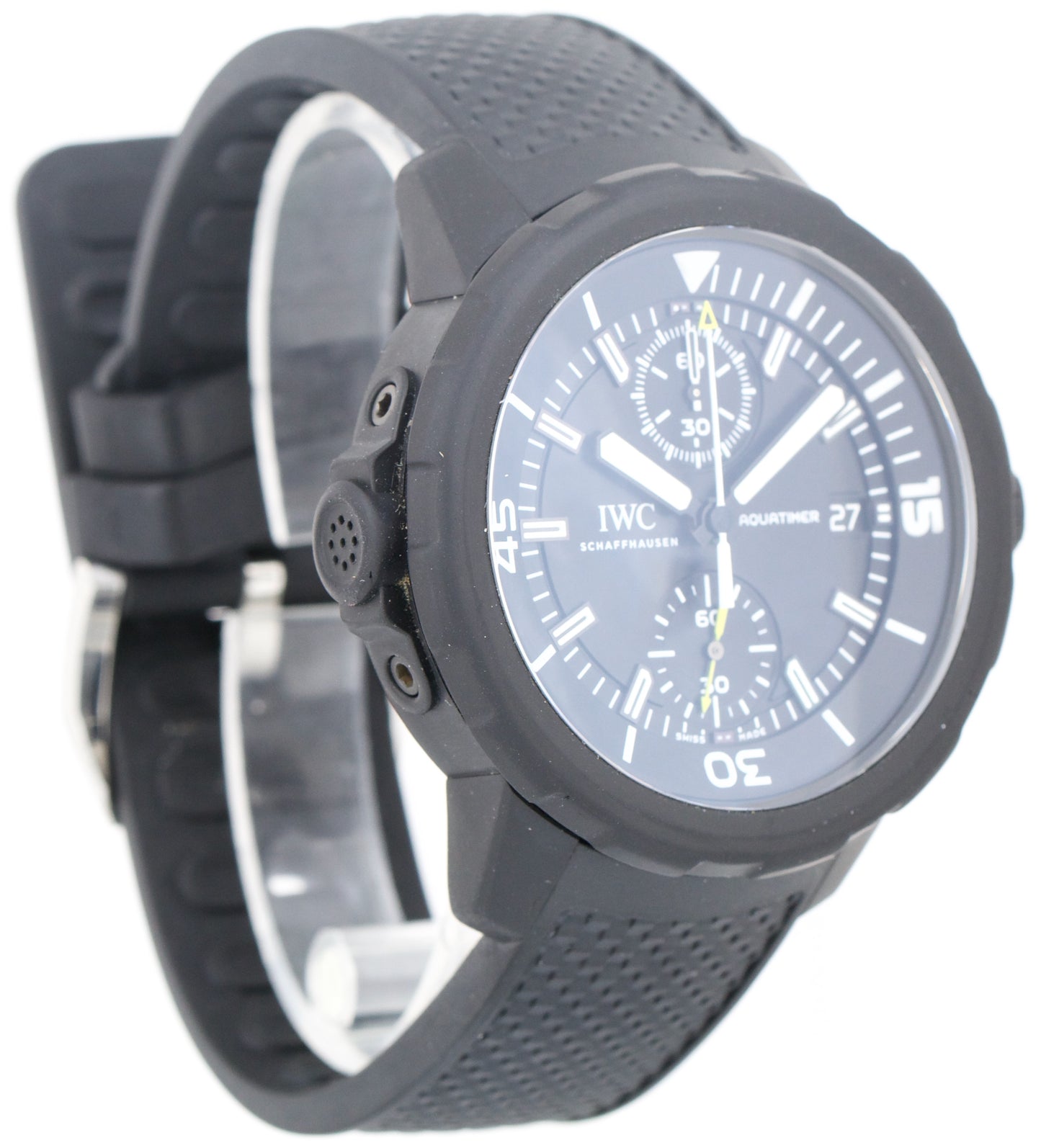 IWC Aquatimer Chronograph Galapagos Island 45mm BLACK Steel Rubber IW379502