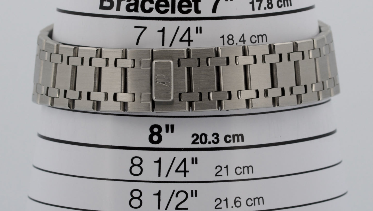 PAPERS Audemars Piguet Royal Oak Dual Time BLACK 36mm Steel 25730ST Watch BOX