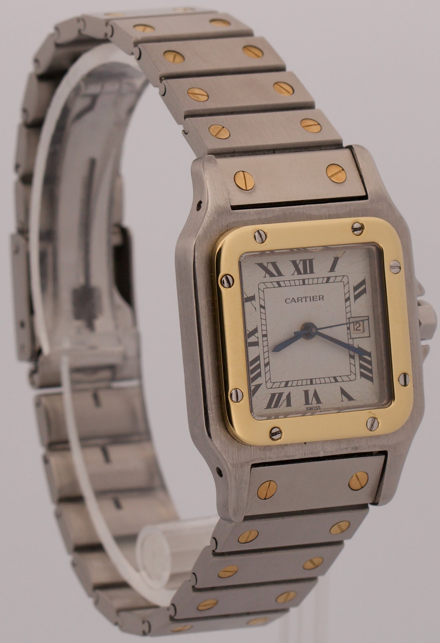 Cartier Santos Carree White Roman SPIDER DIAL 18k Steel Automatic 29mmX41mm 2961