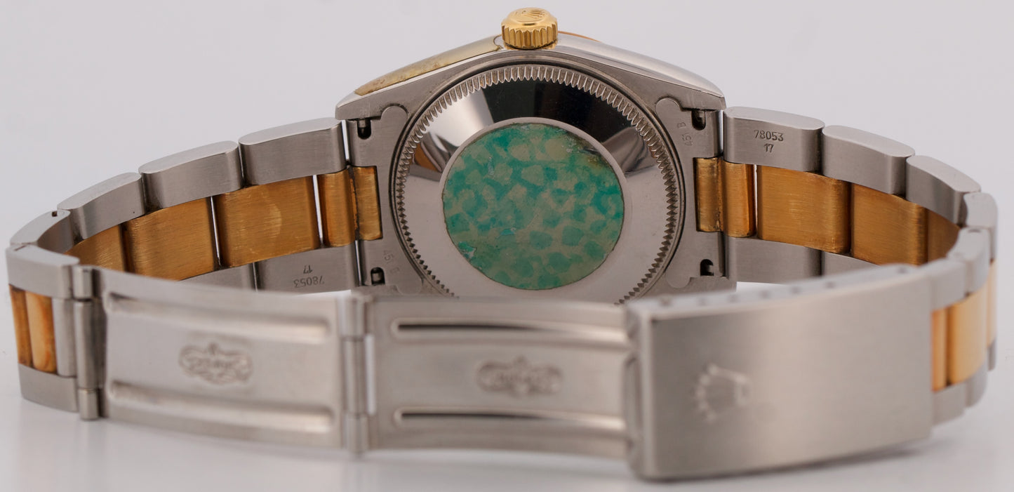 UNPOLISHED 2002 PAPERS Rolex DateJust WHITE ROMAN 18K Steel 31mm 78273 Watch BOX