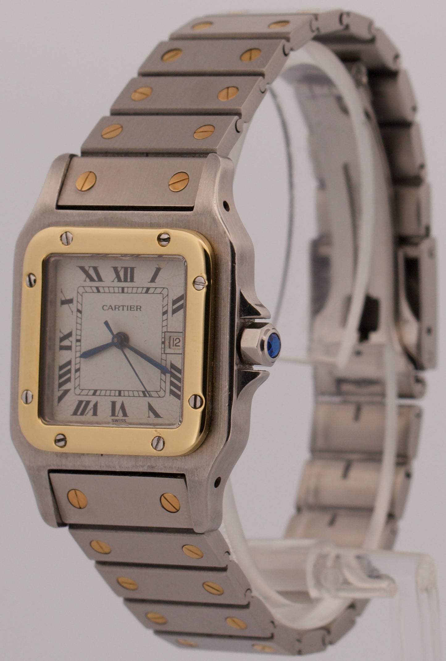 Cartier Santos Carree White Roman SPIDER DIAL 18k Steel Automatic 29mmX41mm 2961