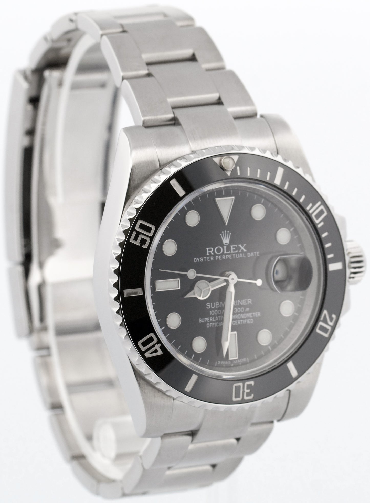 Rolex Submariner Date BLACK Ceramic Stainless Steel Dive 40mm 116610 LN Watch